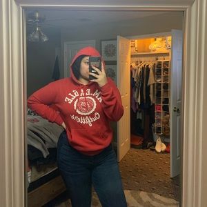 Red American Eagle Logo Hoodie. Size Xlarge